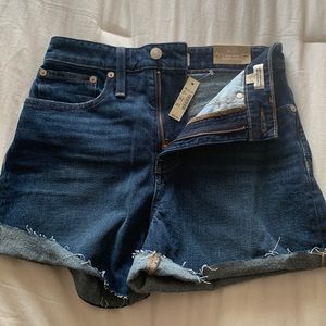 Madewell high rise denim short NWT